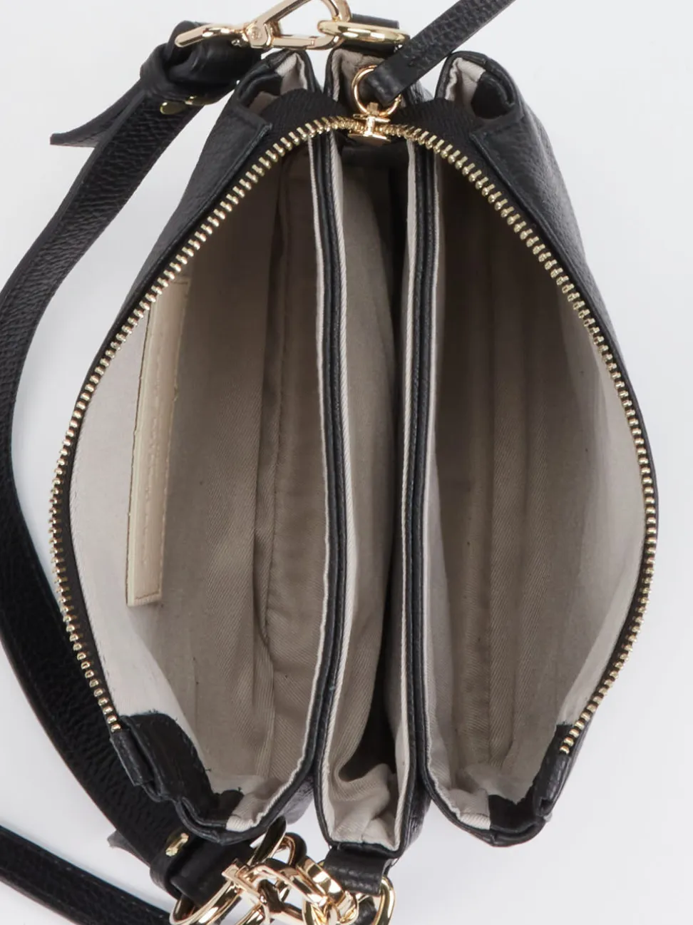 Konstantin Starke – Schultertasche aus Kalbleder Schwarz