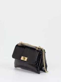 Konstantin Starke – Schultertasche aus Lackleder Schwarz