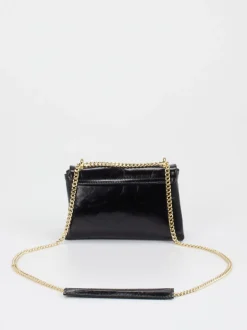 Konstantin Starke – Schultertasche aus Lackleder Schwarz