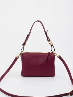 Konstantin Starke – Schultertasche aus Kalbleder Bordeaux