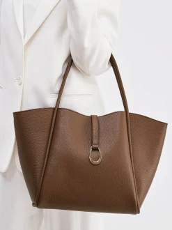 Konstantin Starke – Shopper aus Kalbleder in Braun