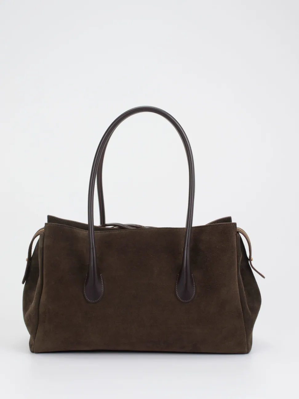 Konstantin Starke – Shopper Bag aus Veloursleder Dunkelbraun