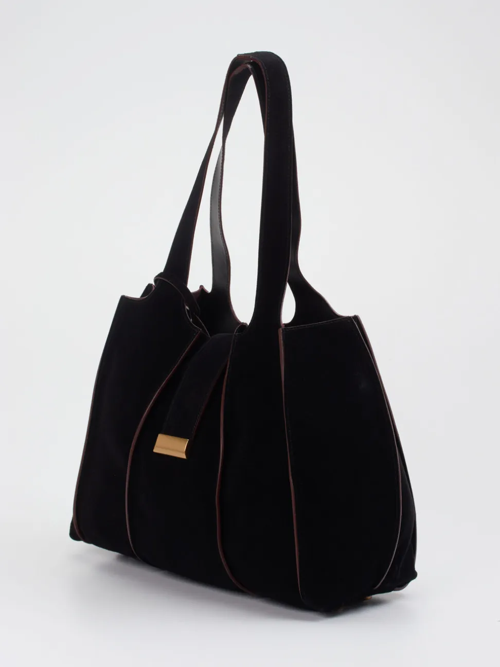 Konstantin Starke – Shopper aus Veloursleder Schwarz