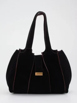 Konstantin Starke – Shopper aus Veloursleder Schwarz