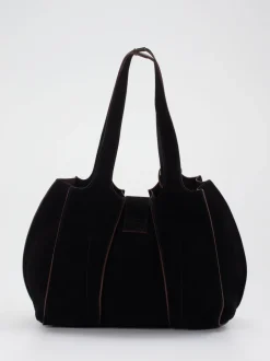 Konstantin Starke – Shopper aus Veloursleder Schwarz
