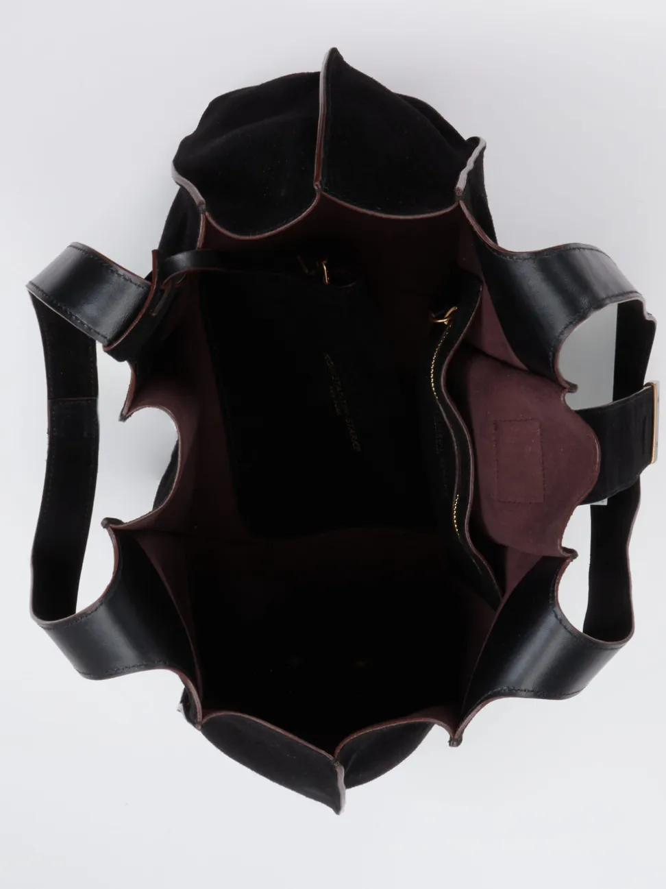 Konstantin Starke – Shopper aus Veloursleder Schwarz