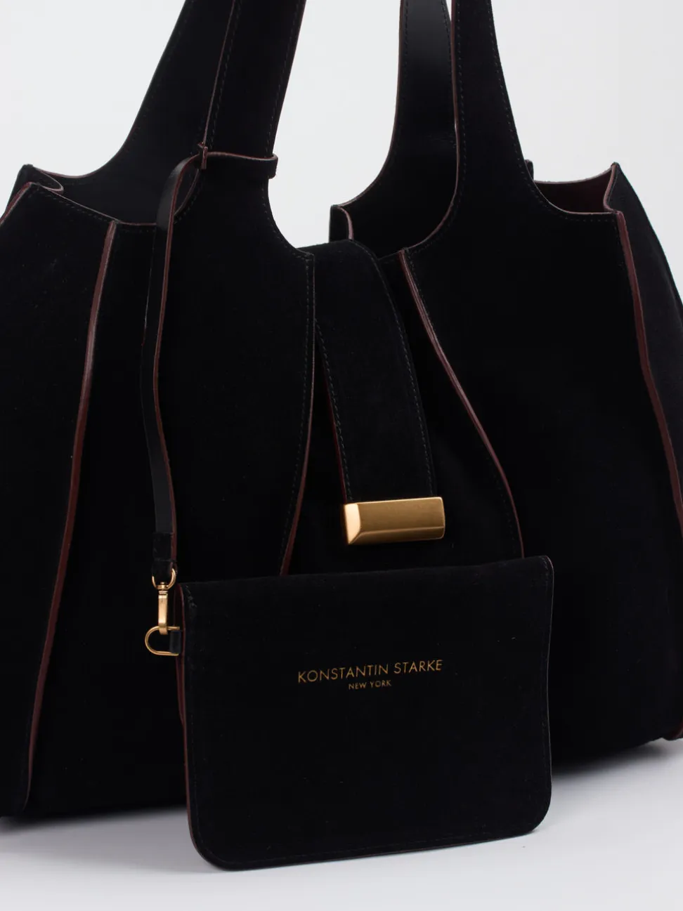 Konstantin Starke – Shopper aus Veloursleder Schwarz