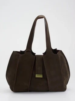 Konstantin Starke – Shopper aus Veloursleder Dunkelbraun