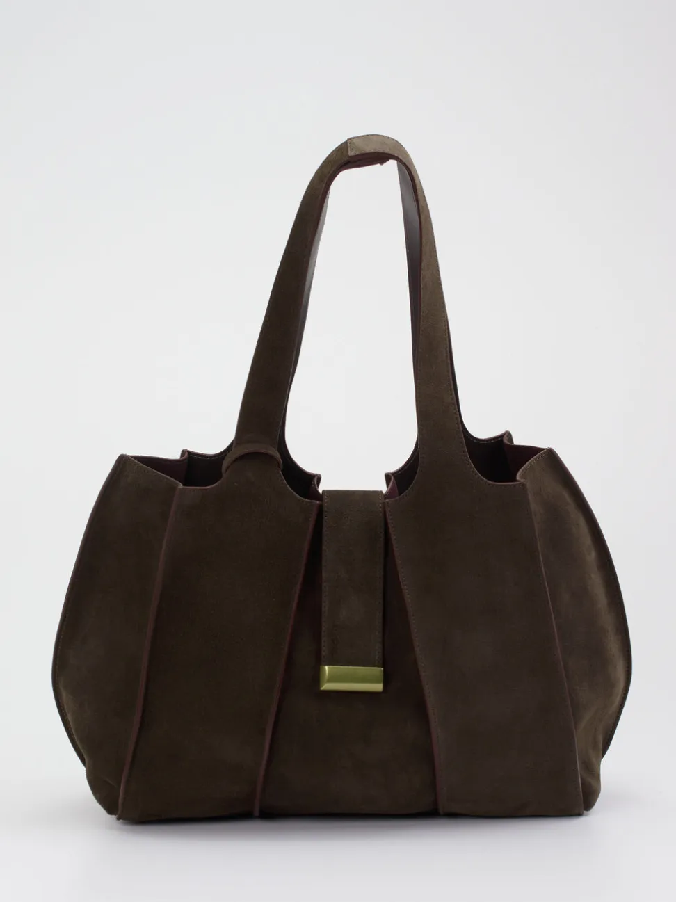 Konstantin Starke – Shopper aus Veloursleder Dunkelbraun