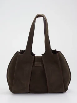 Konstantin Starke – Shopper aus Veloursleder Dunkelbraun