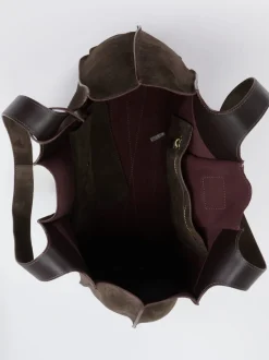 Konstantin Starke – Shopper aus Veloursleder Dunkelbraun