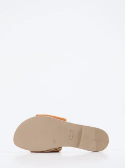 Konstantin Starke – Slides aus Veloursleder cognac-multicolor