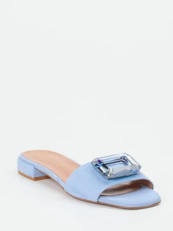 Konstantin Starke – Slides aus Veloursleder Hellblau