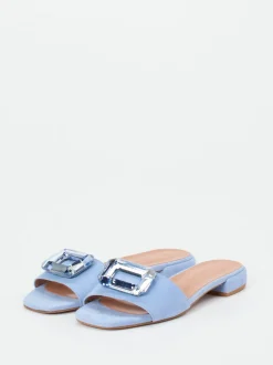 Konstantin Starke – Slides aus Veloursleder Hellblau