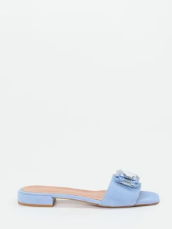 Konstantin Starke – Slides aus Veloursleder Hellblau