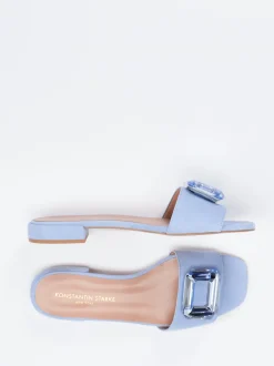 Konstantin Starke – Slides aus Veloursleder Hellblau