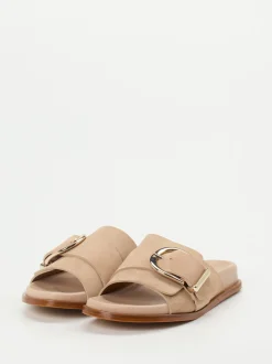 Konstantin Starke – Slides aus Veloursleder in Beige