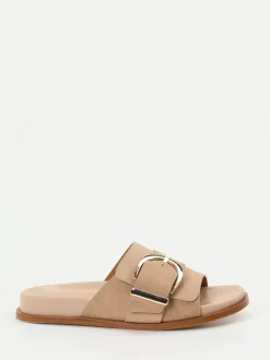 Konstantin Starke – Slides aus Veloursleder in Beige