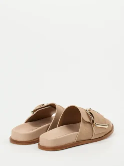Konstantin Starke – Slides aus Veloursleder in Beige