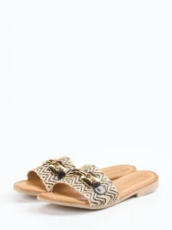 Konstantin Starke – Slides aus Bast und Kalbleder beige