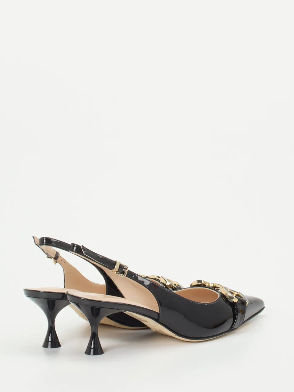 Konstantin Starke – Slingback-Pumps aus Lackleder Schwarz