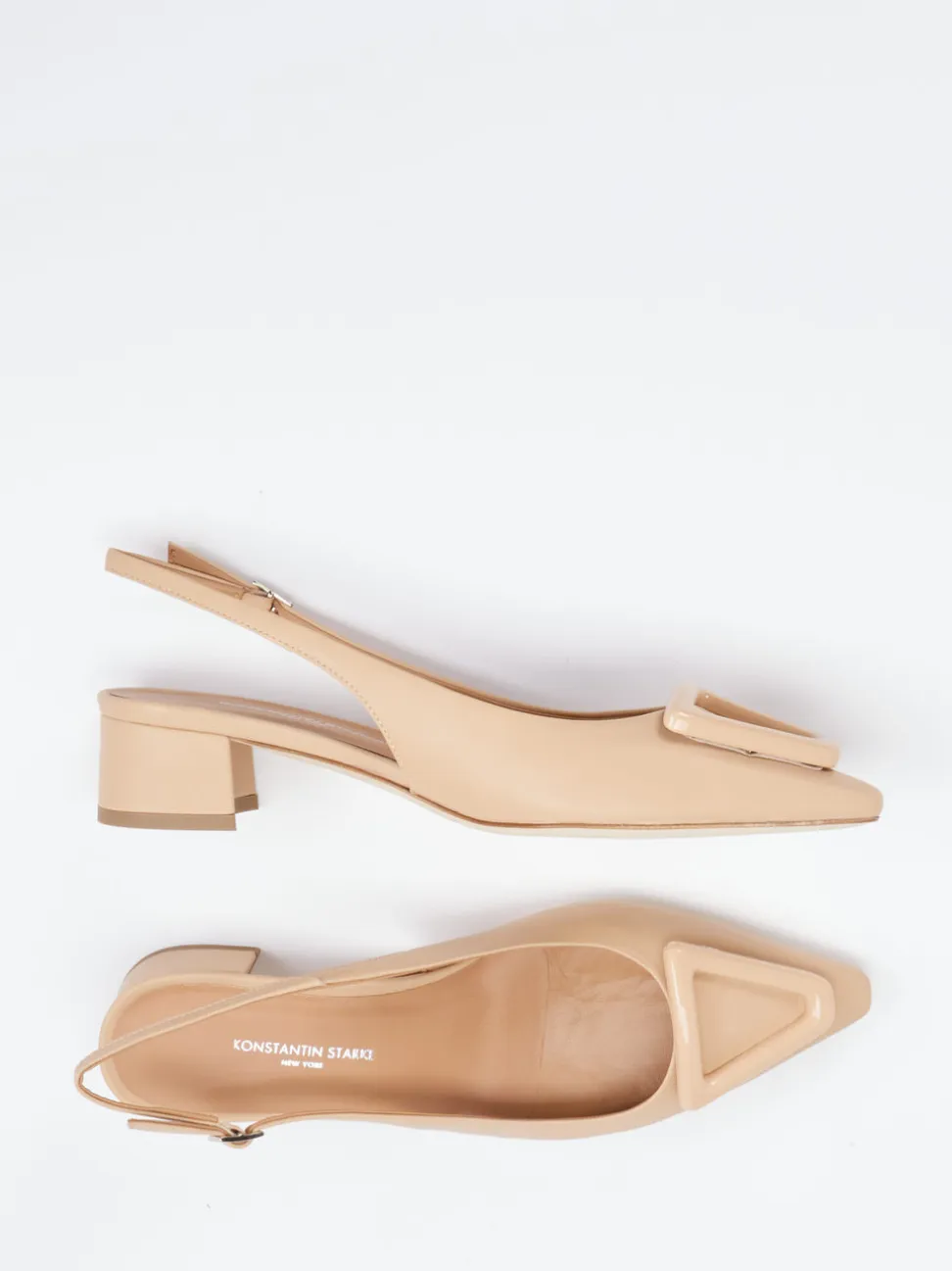 Konstantin Starke – Slingback-Pumps aus Lammleder Beige