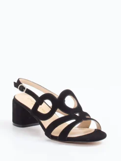 Konstantin Starke – Slingback-Sandale aus Veloursleder Schwarz