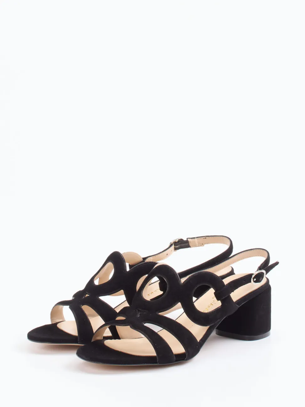 Konstantin Starke – Slingback-Sandale aus Veloursleder Schwarz