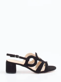 Konstantin Starke – Slingback-Sandale aus Veloursleder Schwarz