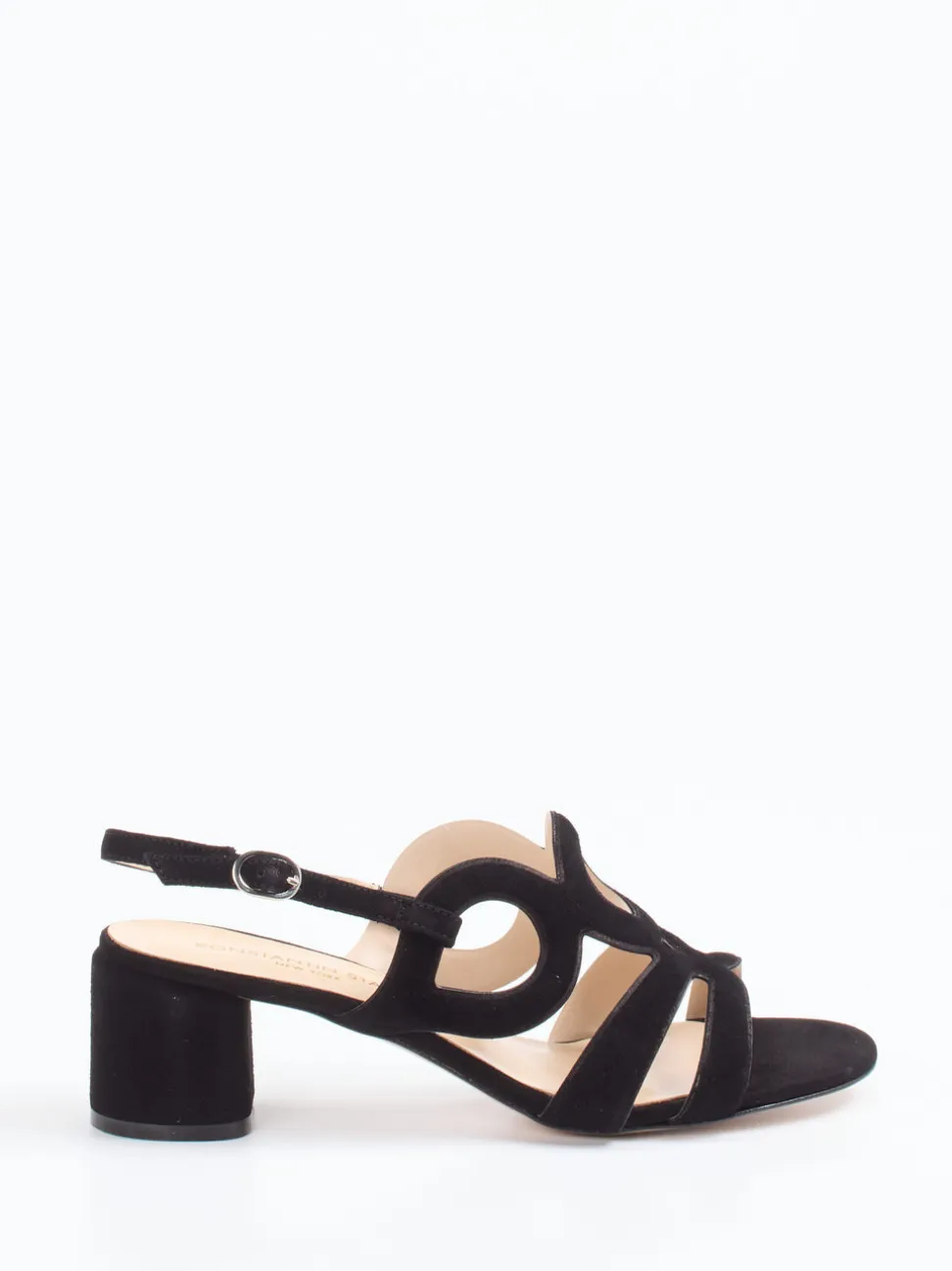 Konstantin Starke – Slingback-Sandale aus Veloursleder Schwarz