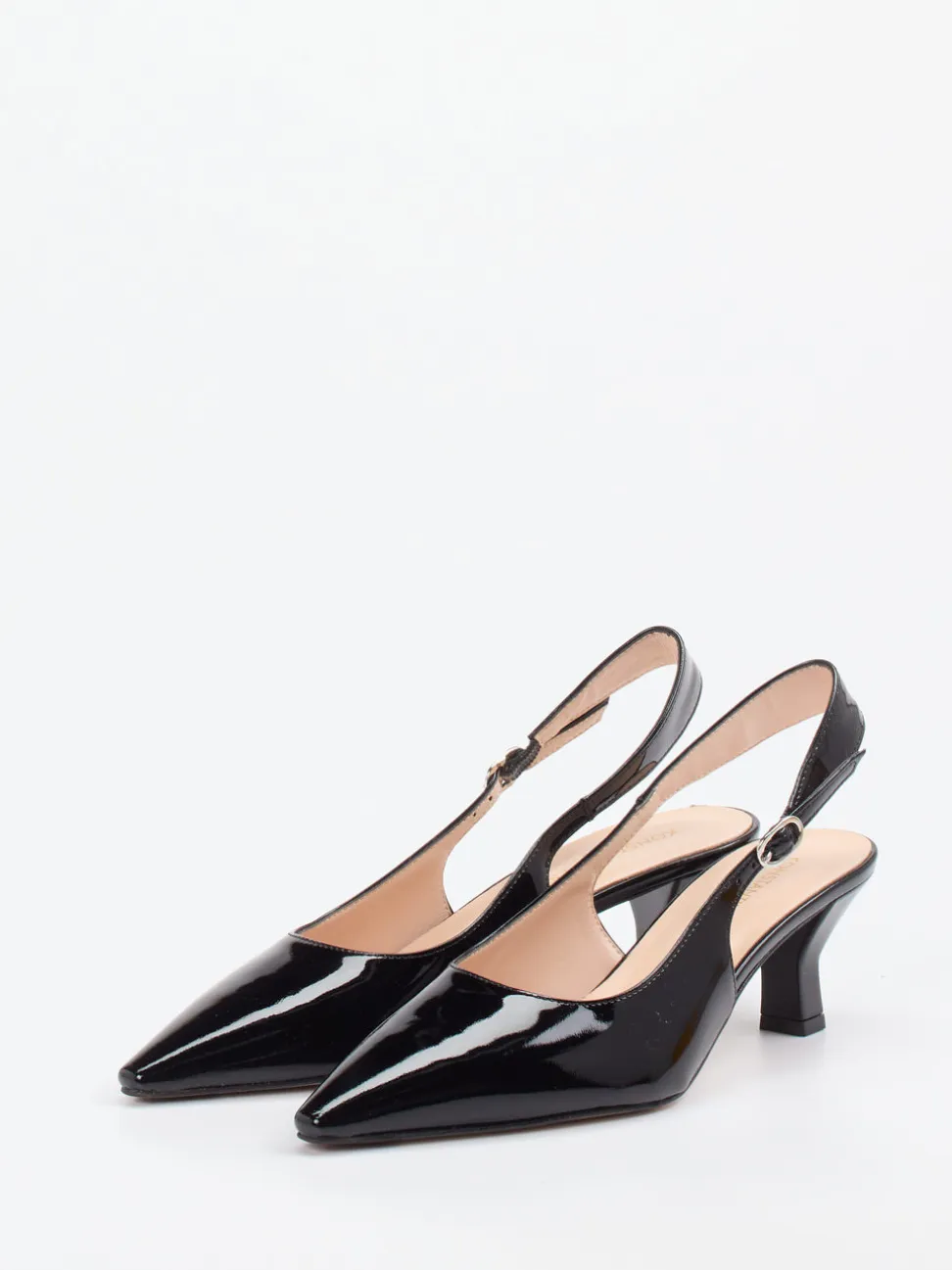 Konstantin Starke – Slingback-Pumps aus Lackleder schwarz