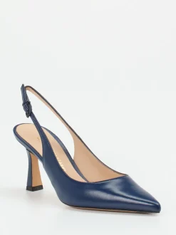 Konstantin Starke – Slingback-Pumps aus Lammleder Blau