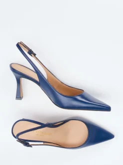 Konstantin Starke – Slingback-Pumps aus Lammleder Blau