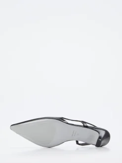 Konstantin Starke – Slingback-Pumps aus Hochglanzleder schwarz