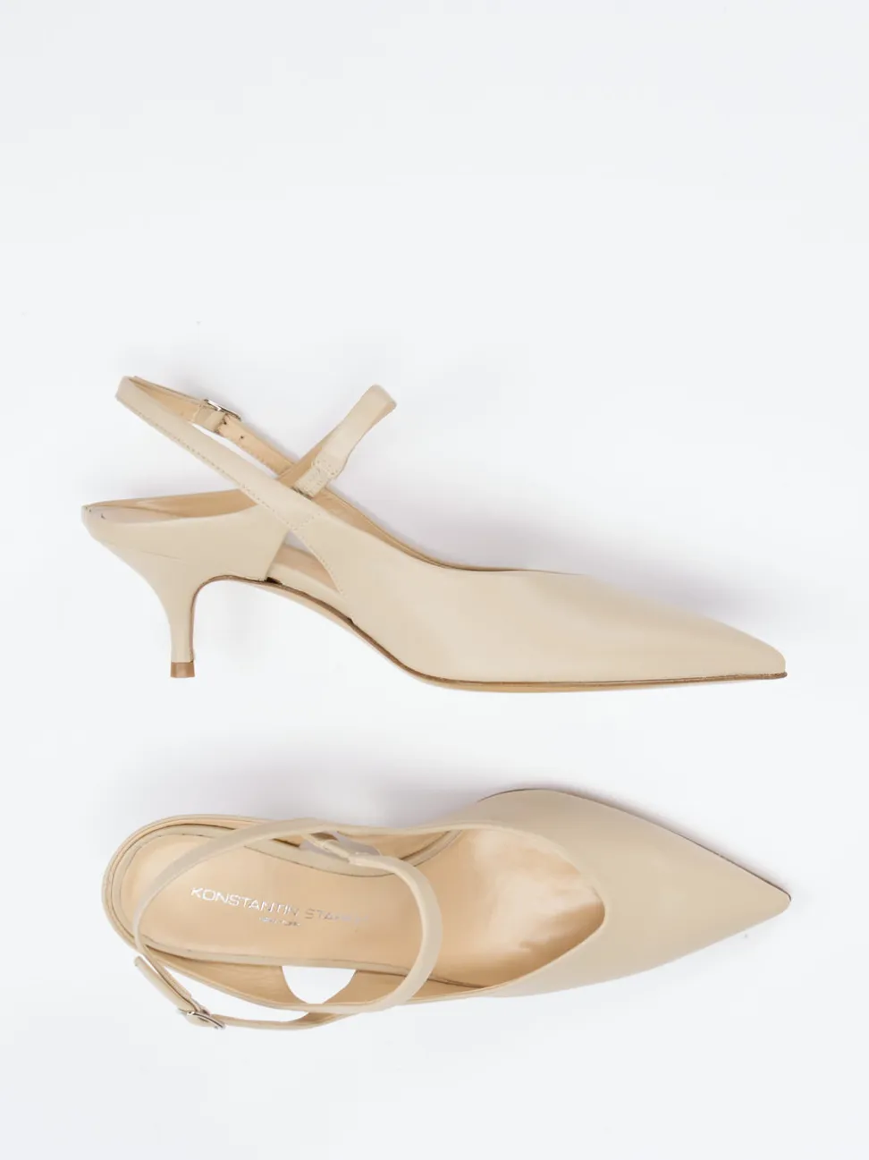 Konstantin Starke – Slingback-Pumps aus Lammleder beige