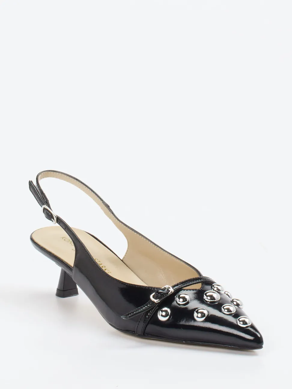 Konstantin Starke – Slingback-Pumps aus Lackleder Schwarz