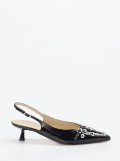 Konstantin Starke – Slingback-Pumps aus Lackleder Schwarz