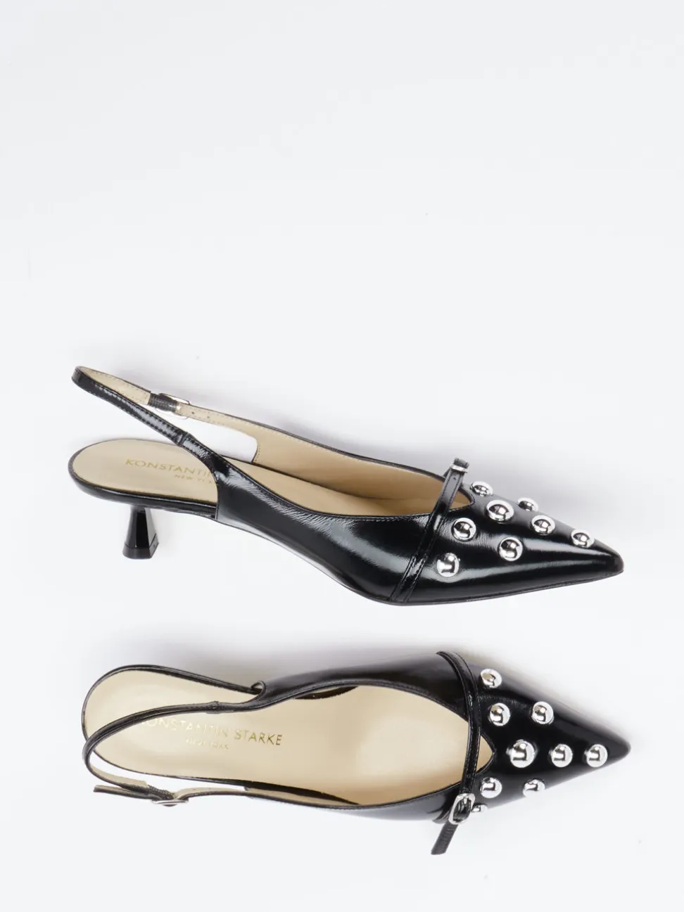 Konstantin Starke – Slingback-Pumps aus Lackleder Schwarz