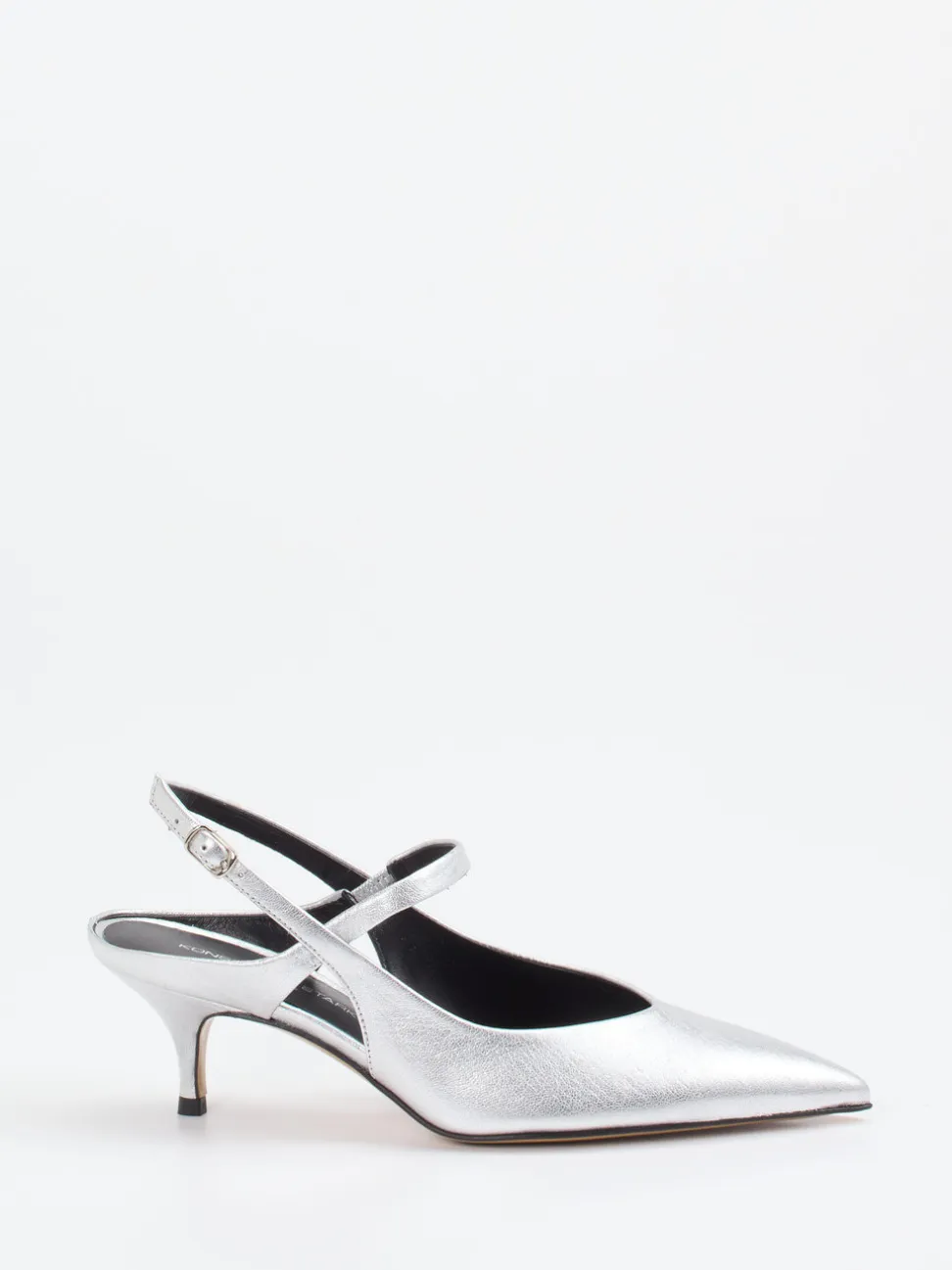 Konstantin Starke – Slingback-Pumps aus Metallicleder silber