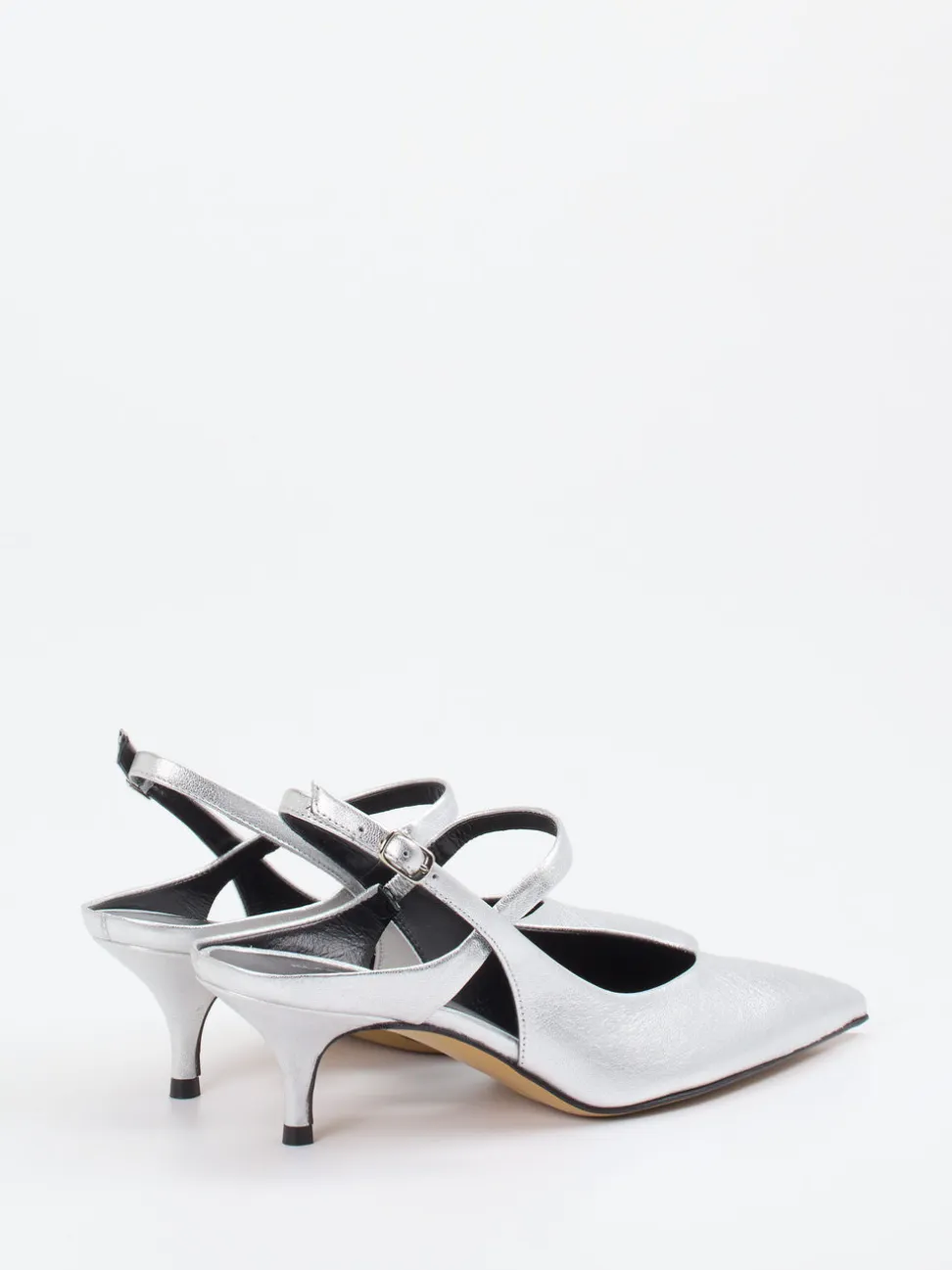 Konstantin Starke – Slingback-Pumps aus Metallicleder silber