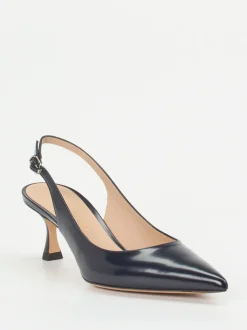 Konstantin Starke – Slingback-Pumps aus Lackleder Blau