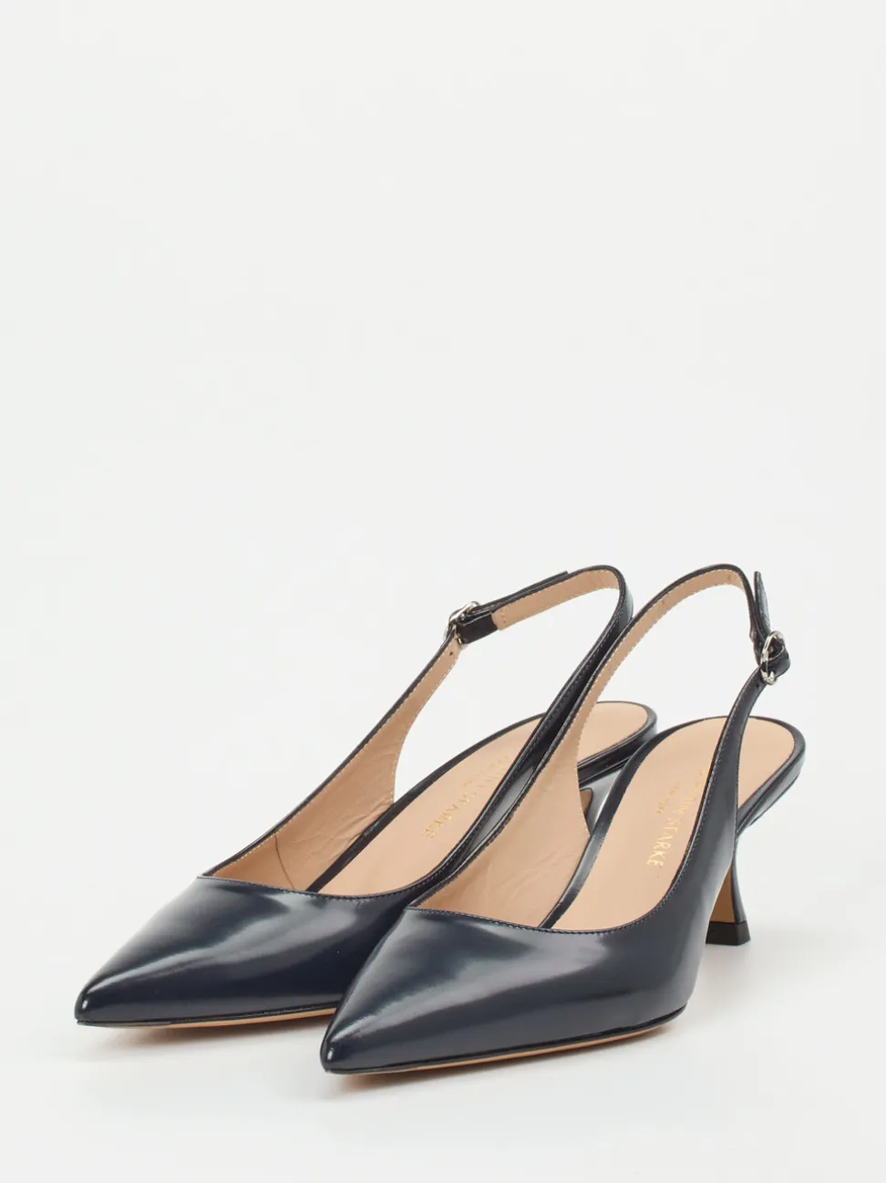 Konstantin Starke – Slingback-Pumps aus Lackleder Blau