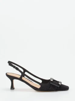 Konstantin Starke – Slingback-Pumps aus Textil schwarz