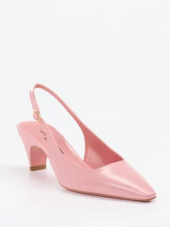 Konstantin Starke – Slingback-Pumps aus Lackleder Rosa