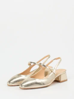 Konstantin Starke – Slingback-Pumps aus Metallicleder Gold