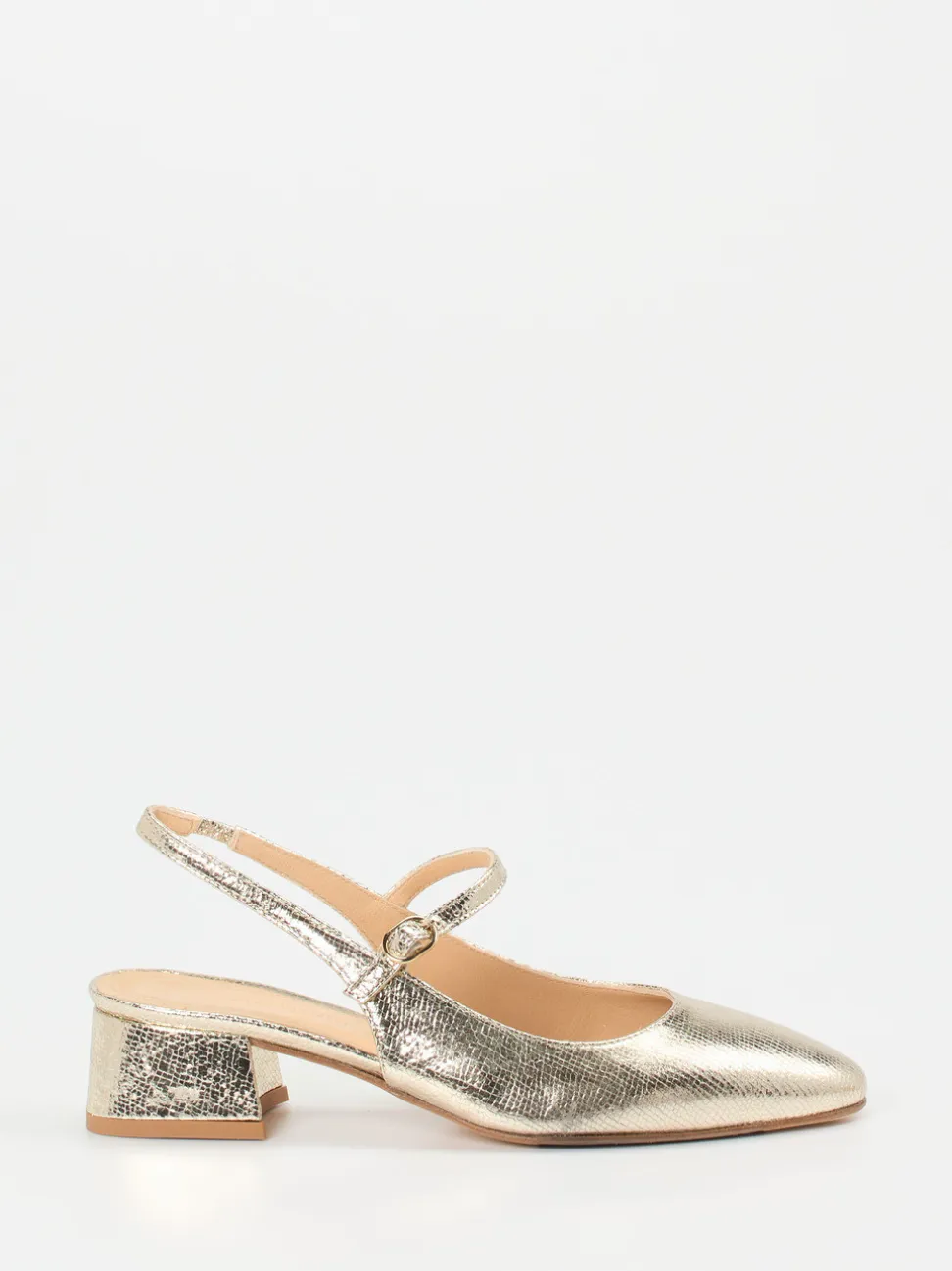Konstantin Starke – Slingback-Pumps aus Metallicleder Gold