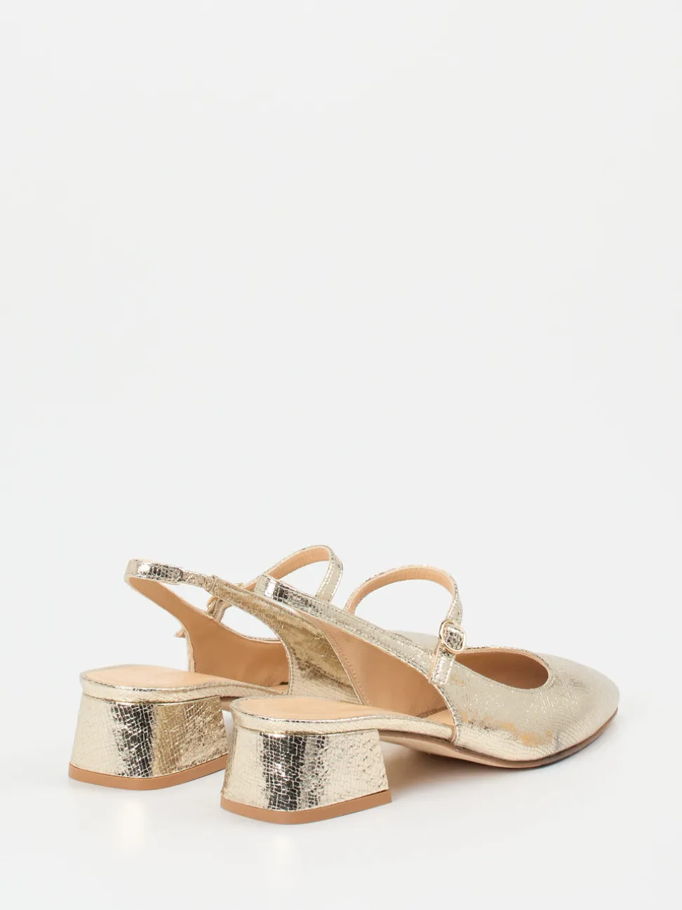 Konstantin Starke – Slingback-Pumps aus Metallicleder Gold