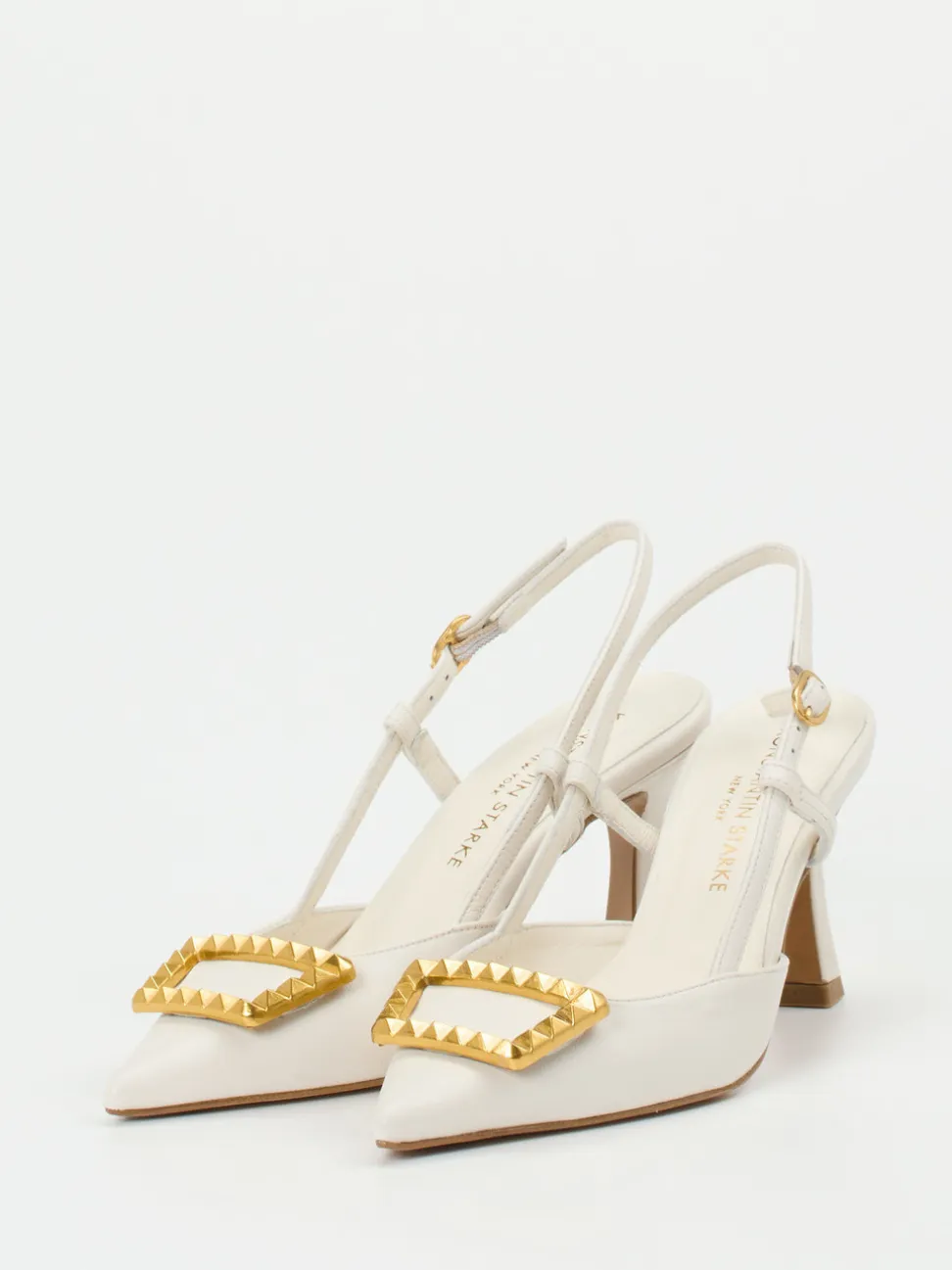 Konstantin Starke – Slingback-Pumps aus Lammleder Weiß
