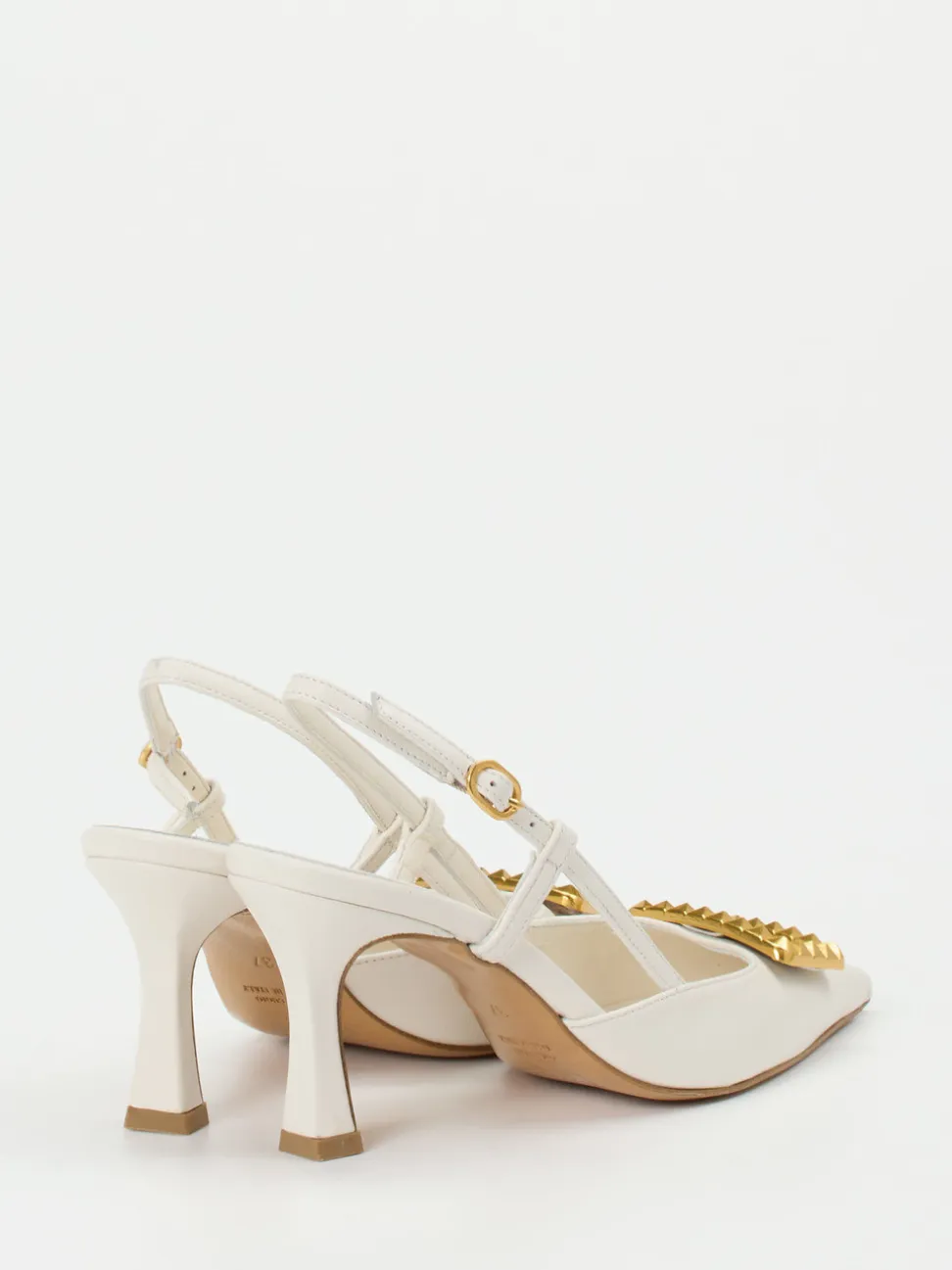 Konstantin Starke – Slingback-Pumps aus Lammleder Weiß