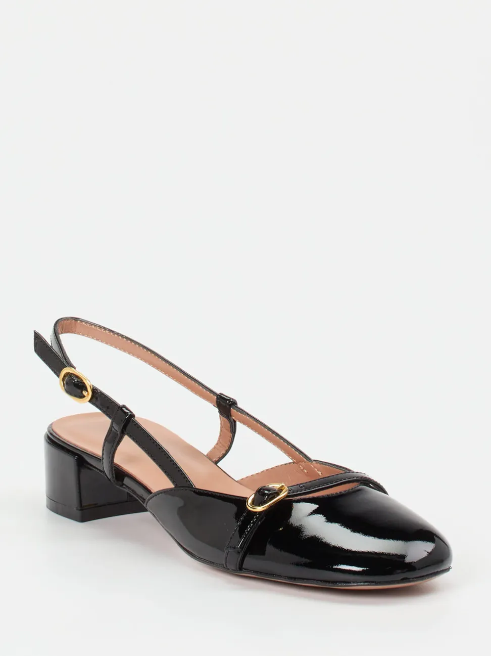 Konstantin Starke – Slingback-Pumps aus Lackleder Schwarz